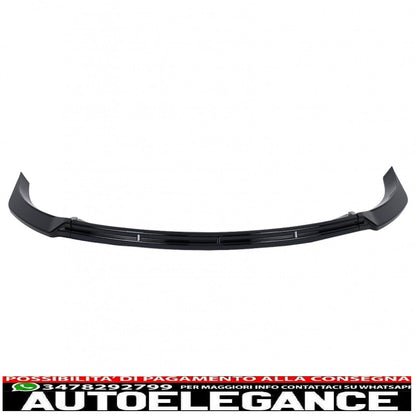 Front Bumper Spoiler Lip Add-on Fits Tesla Model Y (2020-up) Piano Black