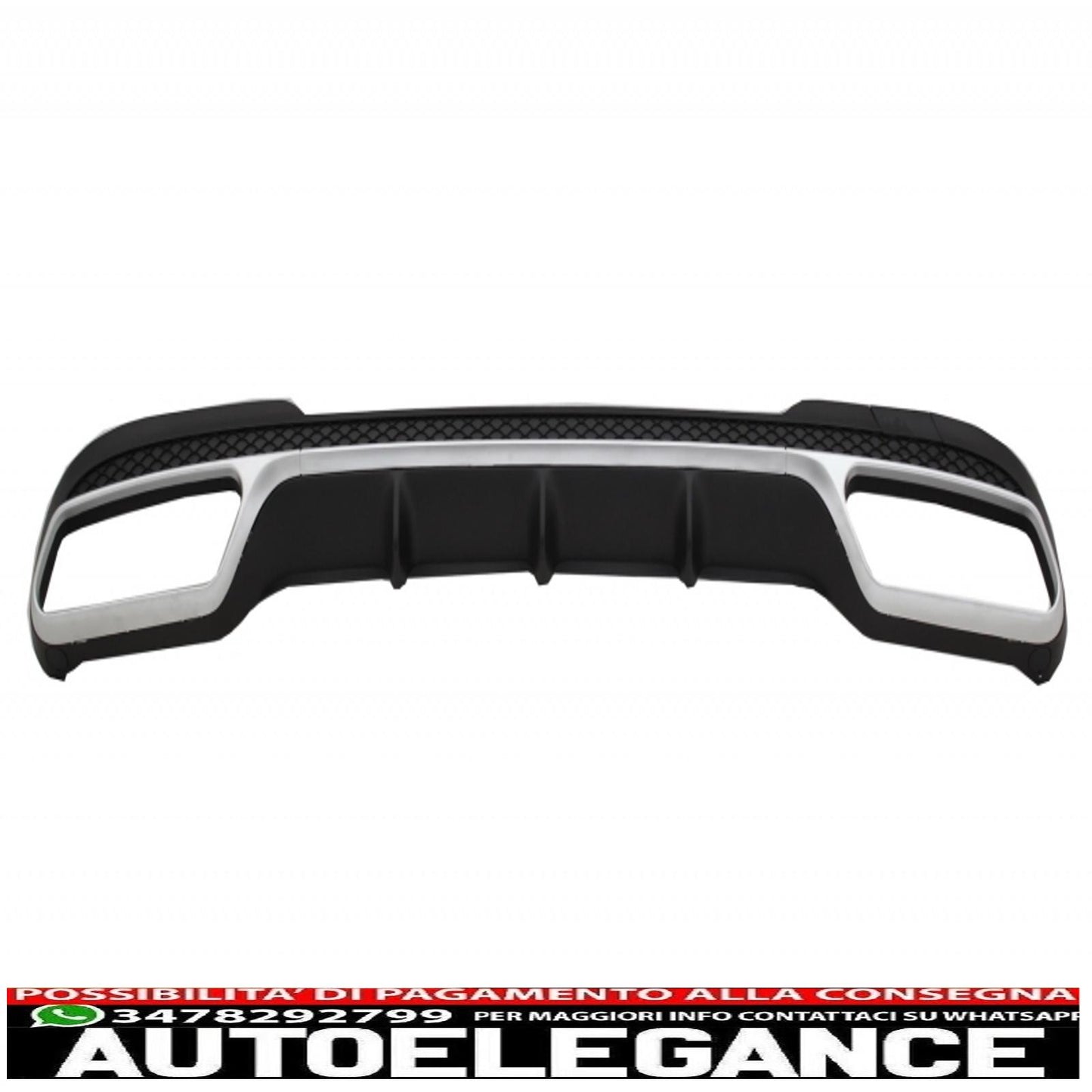 diffusore posteriore con terminali di scarico neri adatto per mercedes classe e w212 s212 facelift (2013-2016) solo paraurti pacchetto sportivo