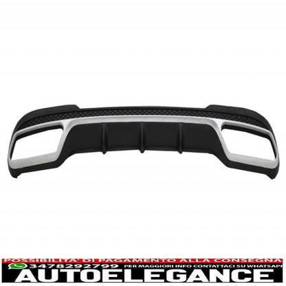 diffusore posteriore con terminali di scarico neri adatto per mercedes classe e w212 s212 facelift (2013-2016) solo paraurti pacchetto sportivo