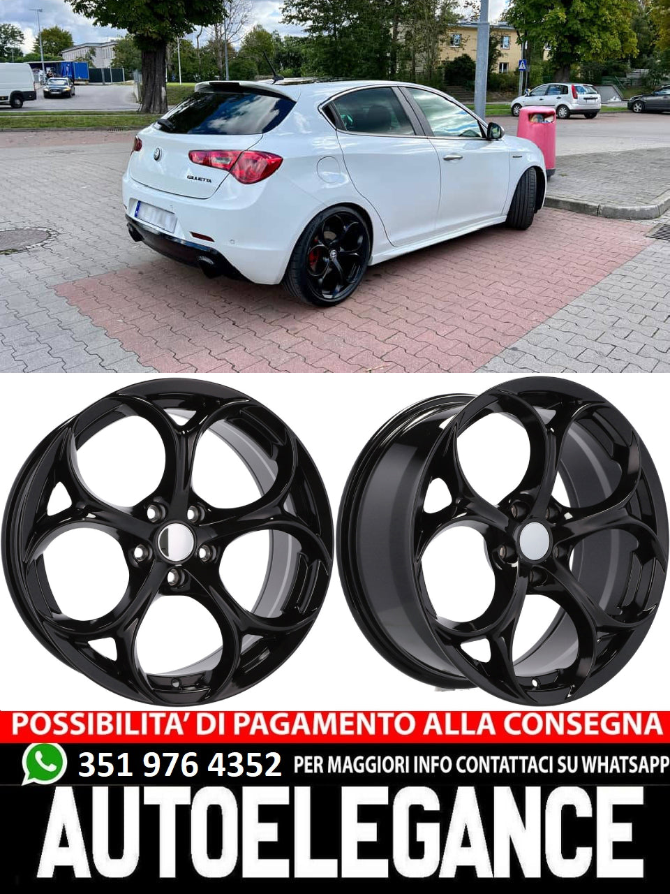 CERCHI CERCHIO IN LEGA 19"Adatto per ALFA ROMEO CHEVROLET  FIAT JEEP MASERATI OPEL SAAB
