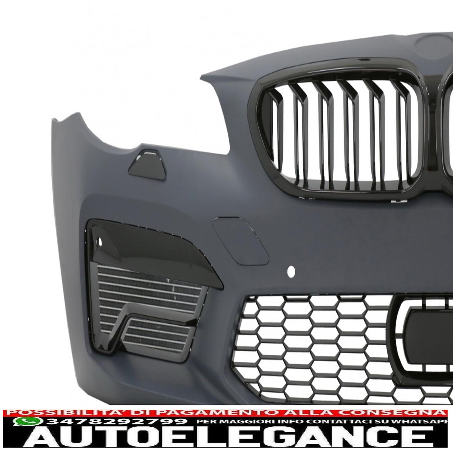 front bumper with center grills suitable for bmw 5 series f10 f11 (2011-2017) m5 style 2020 