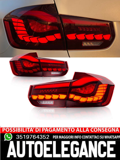 Luci dinamiche  OLED  posteriori rosse adatte per BMW Serie 3 berlina. F30 F80