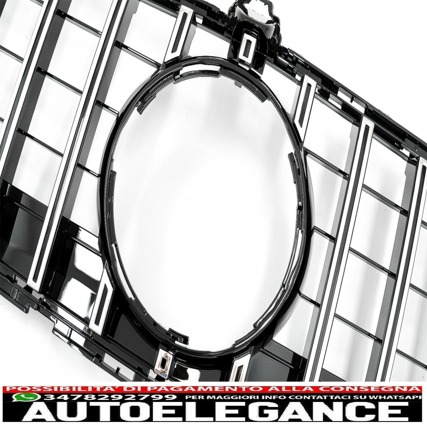front grille suitable for mercedes cls w218 facelift (2014-2017) gt-r panamericana design chrome 