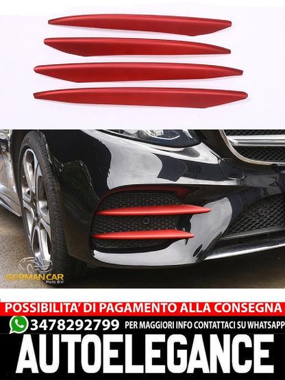 Paraurti per Mercedes W213 Classe E griglia finlandese ROSSO TUNING