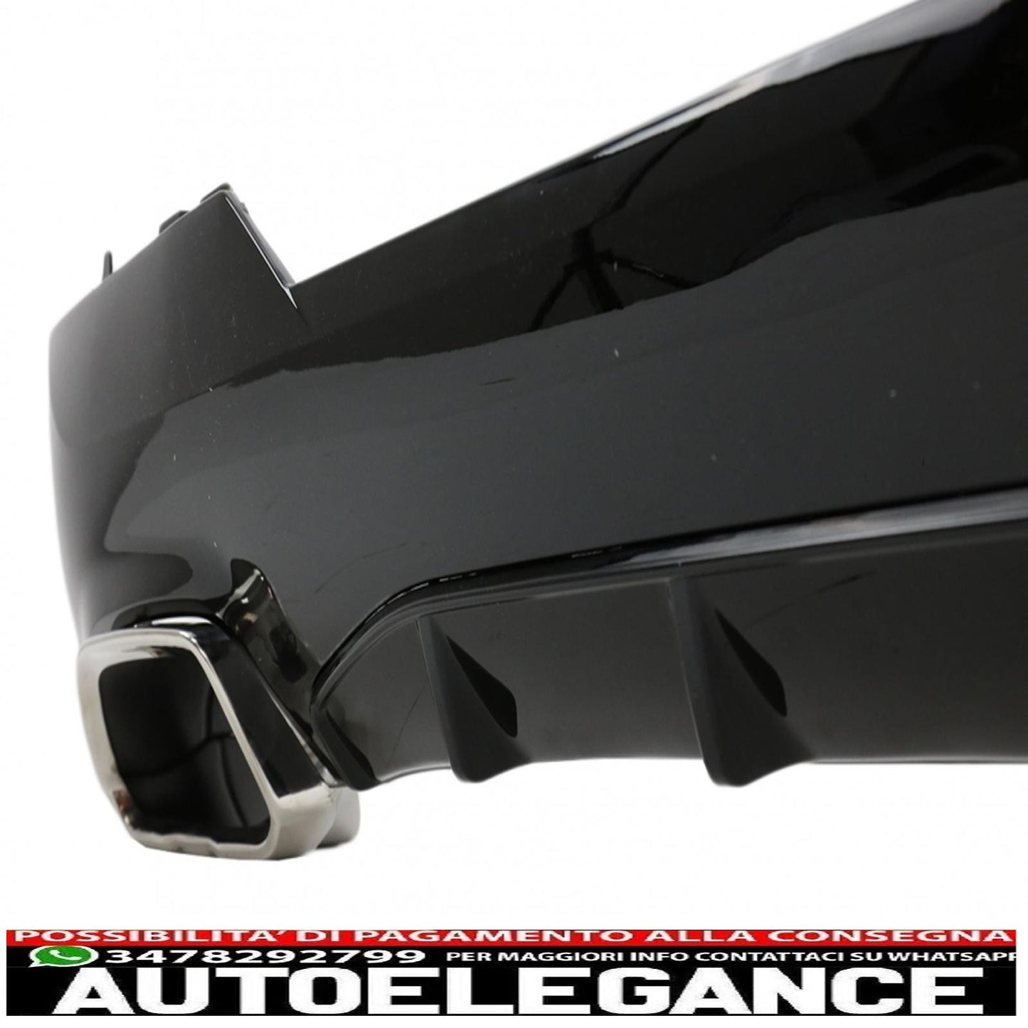 Rear Bumper Valance Diffuser with Exhaust Tips Suitable for BMW 4 Series G22 G23 M Sport (2020-up) M440i Chrome Design