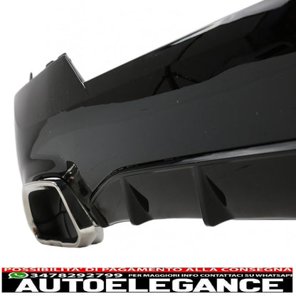 Rear Bumper Valance Diffuser with Exhaust Tips Suitable for BMW 4 Series G22 G23 M Sport (2020-up) M440i Chrome Design