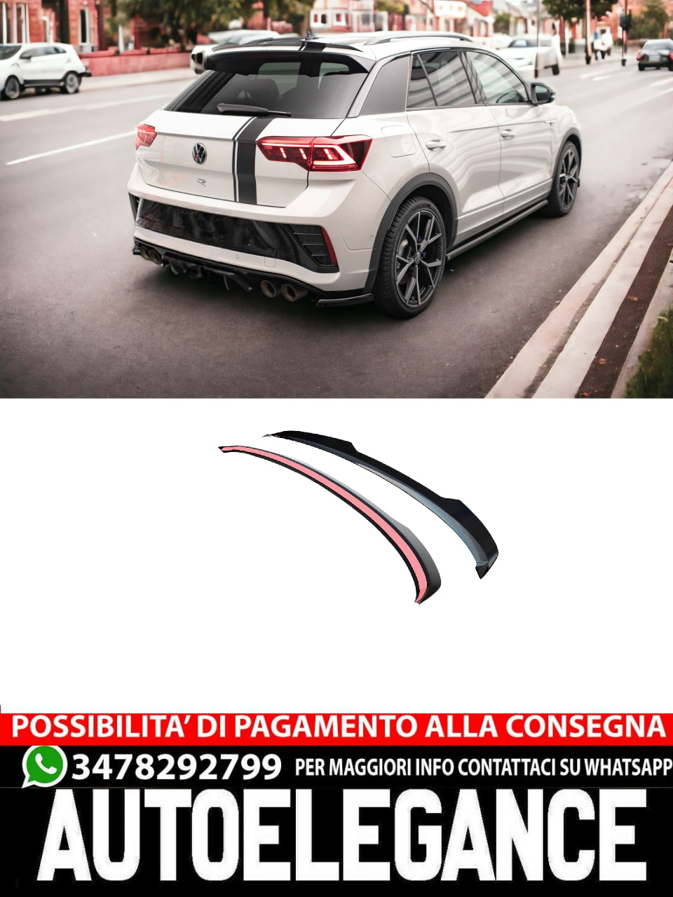 TAPPO SPOILER ADATTO PER VOLKSWAGEN T-ROC R / R-LINE MK1 FACELIFT