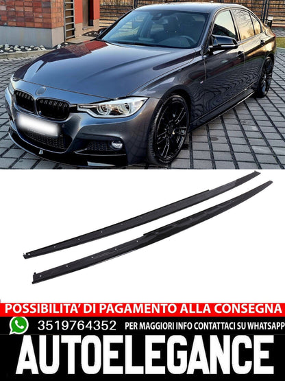Minigonne laterali adatto per BMW Serie 3 F30 M-Sport nero