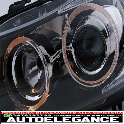 Xenon headlight angel eye right side suitable for bmw 3 series e90 sedan e91 touring (03.2005-2008) chrome 