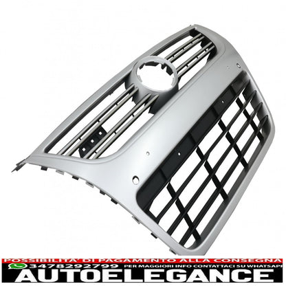 griglia anteriore adatta per vw passat 3c (2007-2010) aspetto alluminio argento