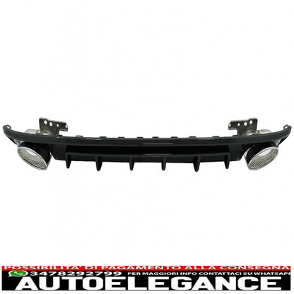 Diffusore e terminali di scarico per paraurti posteriore adatti per audi a6 c8 4k avant berlina (2018-up) rs6 design pianoforte nero