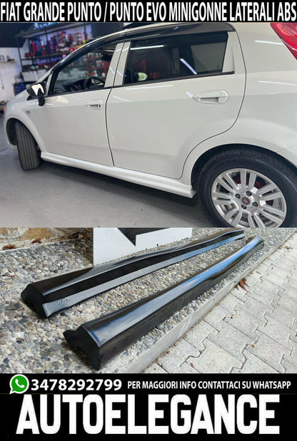 SIDE SKIRTS FIAT PUNTO GRANDE PUNTO EVO 2005+ UNDER DOOR SPOILER ABS ..- 