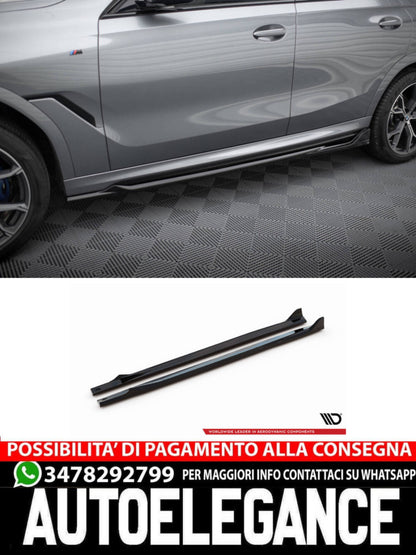 MINIGONNE LATERALI adatte V.2 BMW X6 M-PACK G06 FACELIFT  (2023 -)