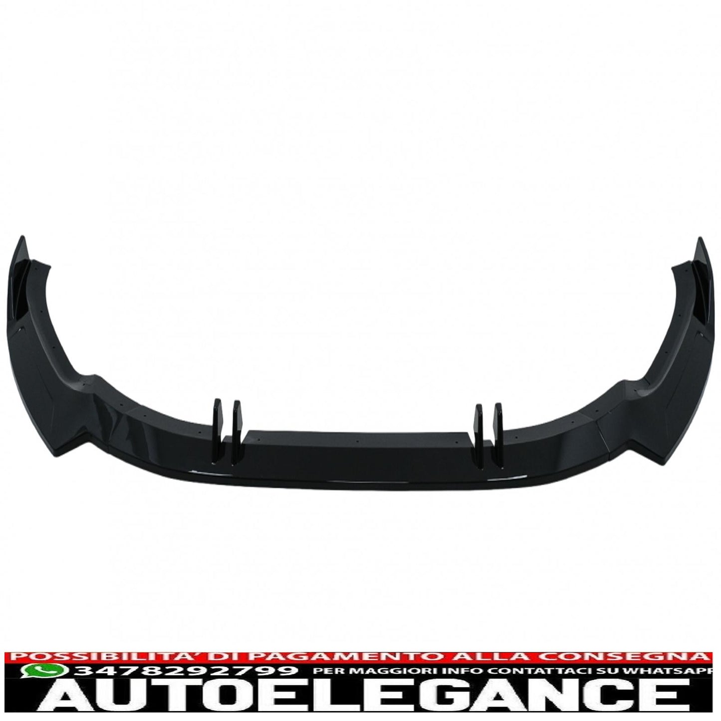 Front bumper additional spoiler suitable for Audi A5 F5 Facelift S-Line (2020-up) Piano Black