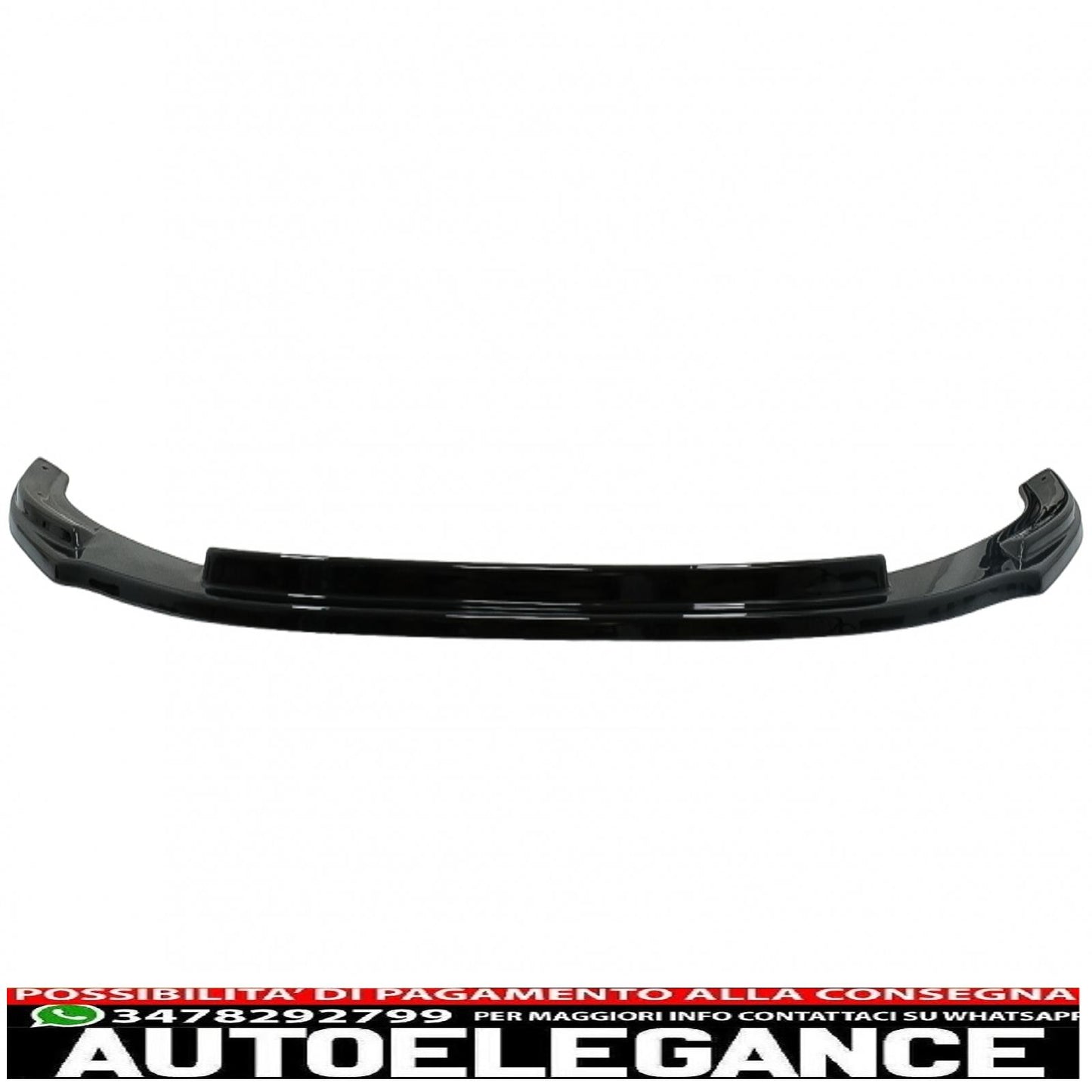 Additional spoiler lip for front bumper suitable for VW Transporter T6 (2015-up) glossy black 