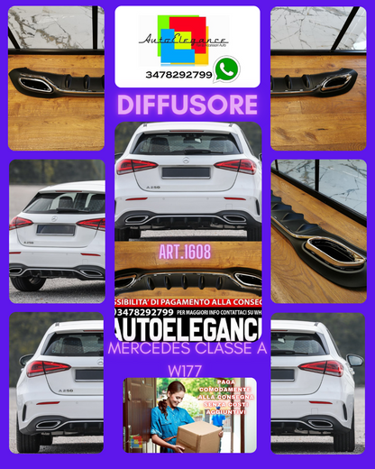 DIFFUSER SUITABLE FOR MERCEDES A-CLASS W177 2018-2022 AMG PREMIUM LOOK