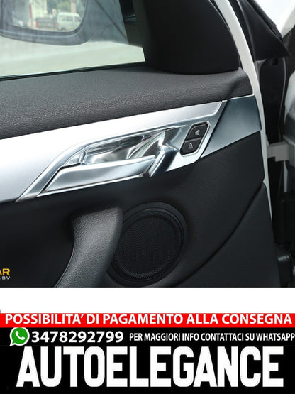 For BMW X1 F48 Door Handle Holes Covers Door Trim Chrome 