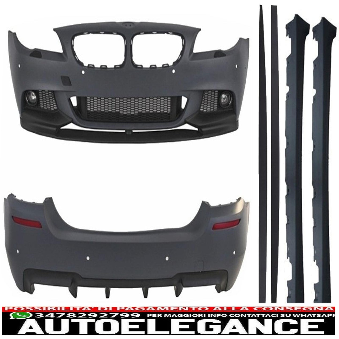 complete body kit suitable for BMW F10 5 series (2011 onwards) m-performance design with m-power exhaust tips 