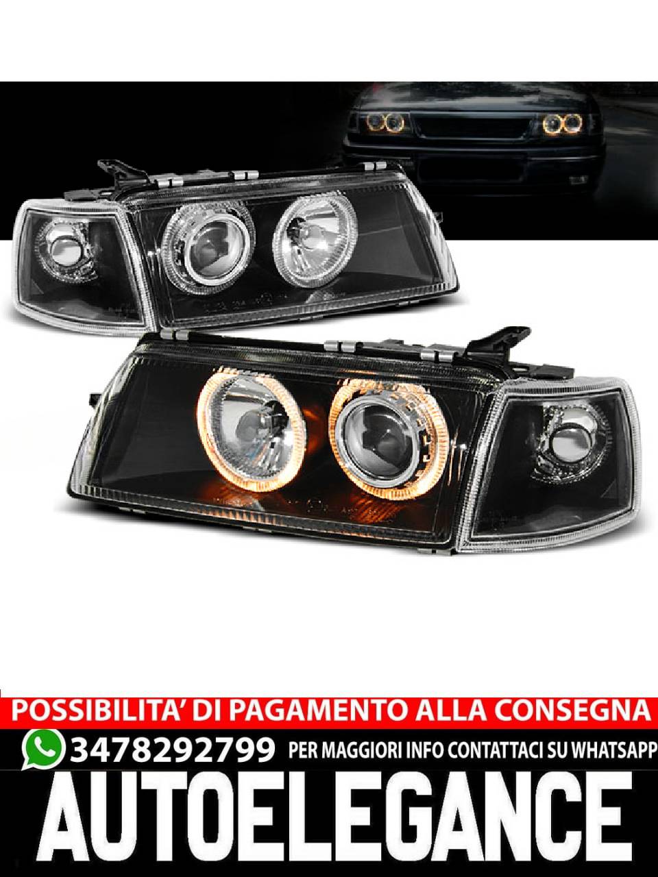 OPEL VECTRA A 09.88-10.95 ANGEL EYES BLACK 