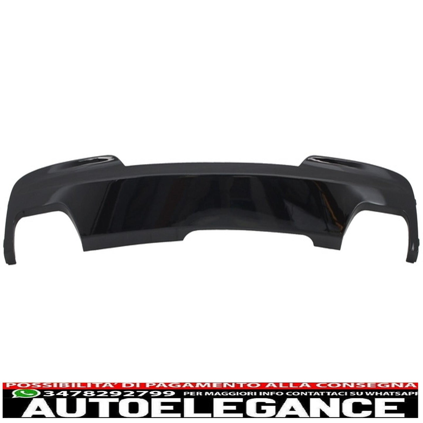 diffusore d'aria a doppia uscita edizione nero brillante adatto per bmw f10 f11 (2011-2017) con terminali di scarico sport m-teck 550i v8 lci design quadrato