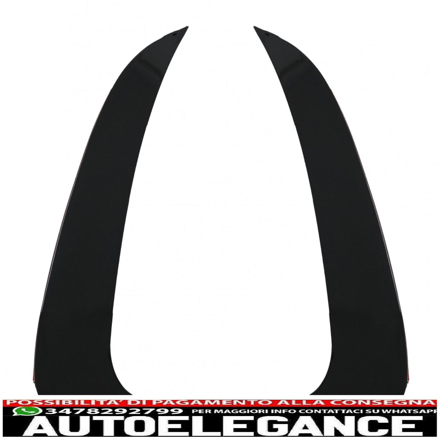 Alette laterali paraurti posteriore adatte per mercedes classe c w206 sport line (2021-up) pianoforte nero AUTOELEGANCERICAMBI