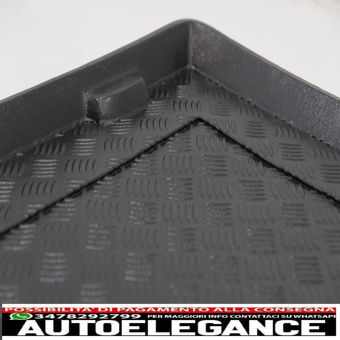 Black trunk mat without anti-slip suitable for Opel Crossland X (2017-up)