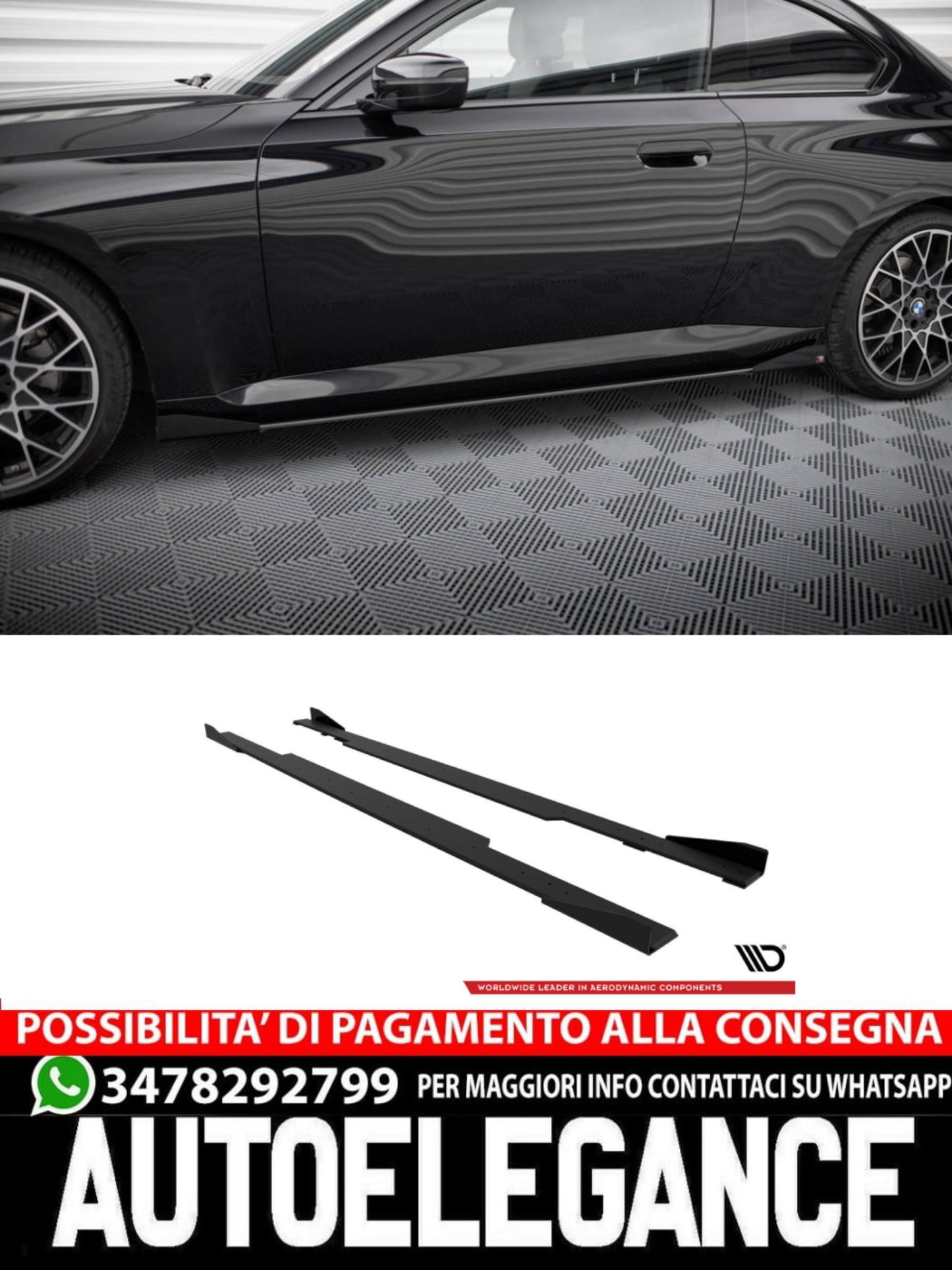 STREET PRO MINIGONNE LATERALI + ALETTE ADATTE PER BMW 2 COUPE G42  (2021 - )