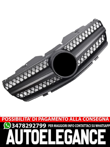 Griglia sportiva per Mercedes R230 SL 2001-2006 nero opaco AMG LOOK