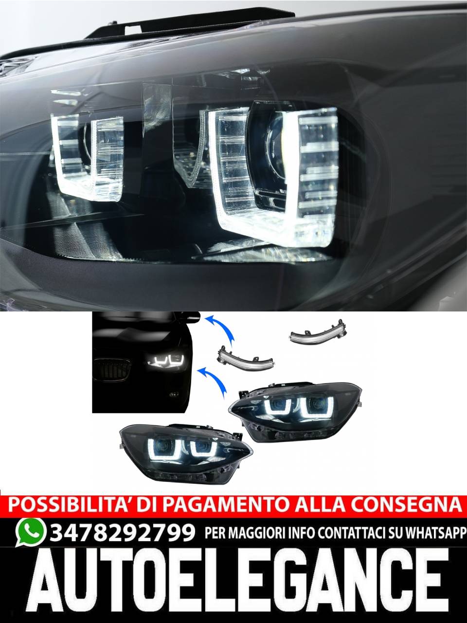 Fari Osram LEDriving Full LED adatti per BMW Serie 1 F20 F21 (06.2011-03.2015)