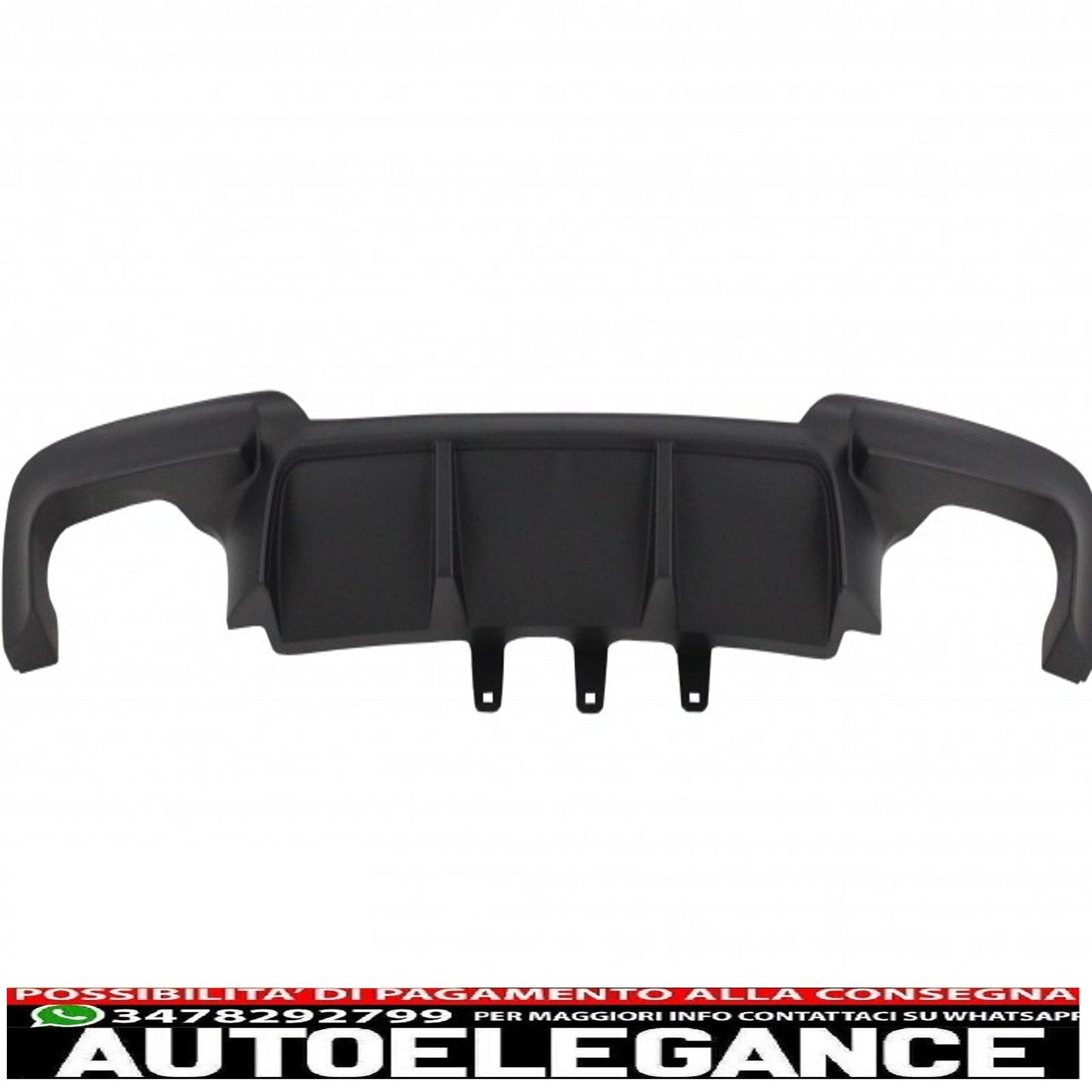diffusore d'aria a doppia uscita adatto per bmw f10 serie 5 (2011-2017) design m-performance con terminali di scarico m-power cromati