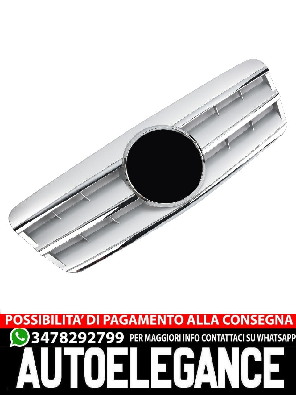 Grille for Mercedes C208 A208 CLK silver chrome AMG 