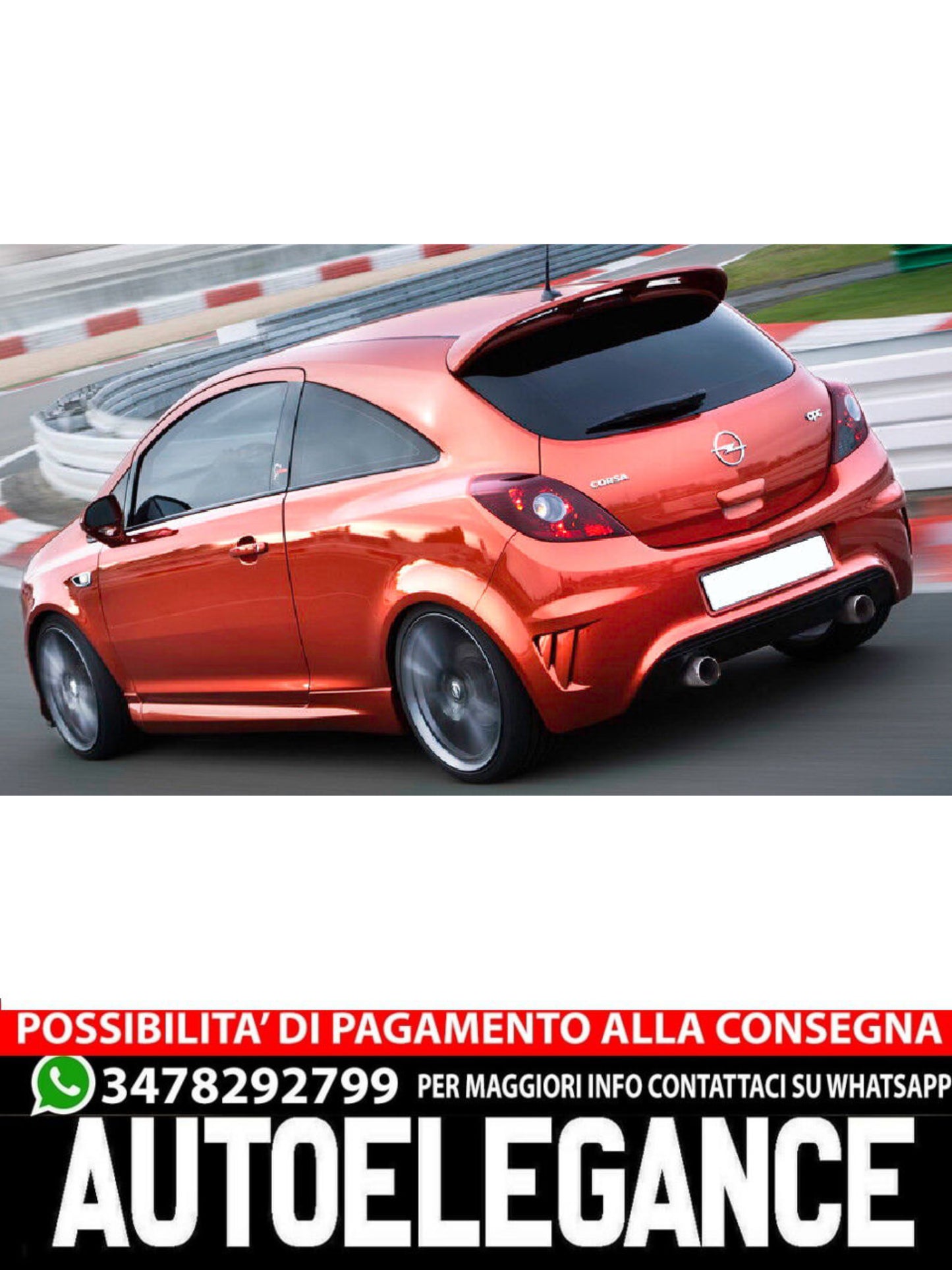 SPOILER COMPATIBILE PER OPEL CORSA D 2006-2014