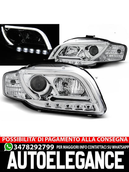 CHROME DRL HEADLIGHT TUBE for AUDI A4 B7 11.04-03.08 