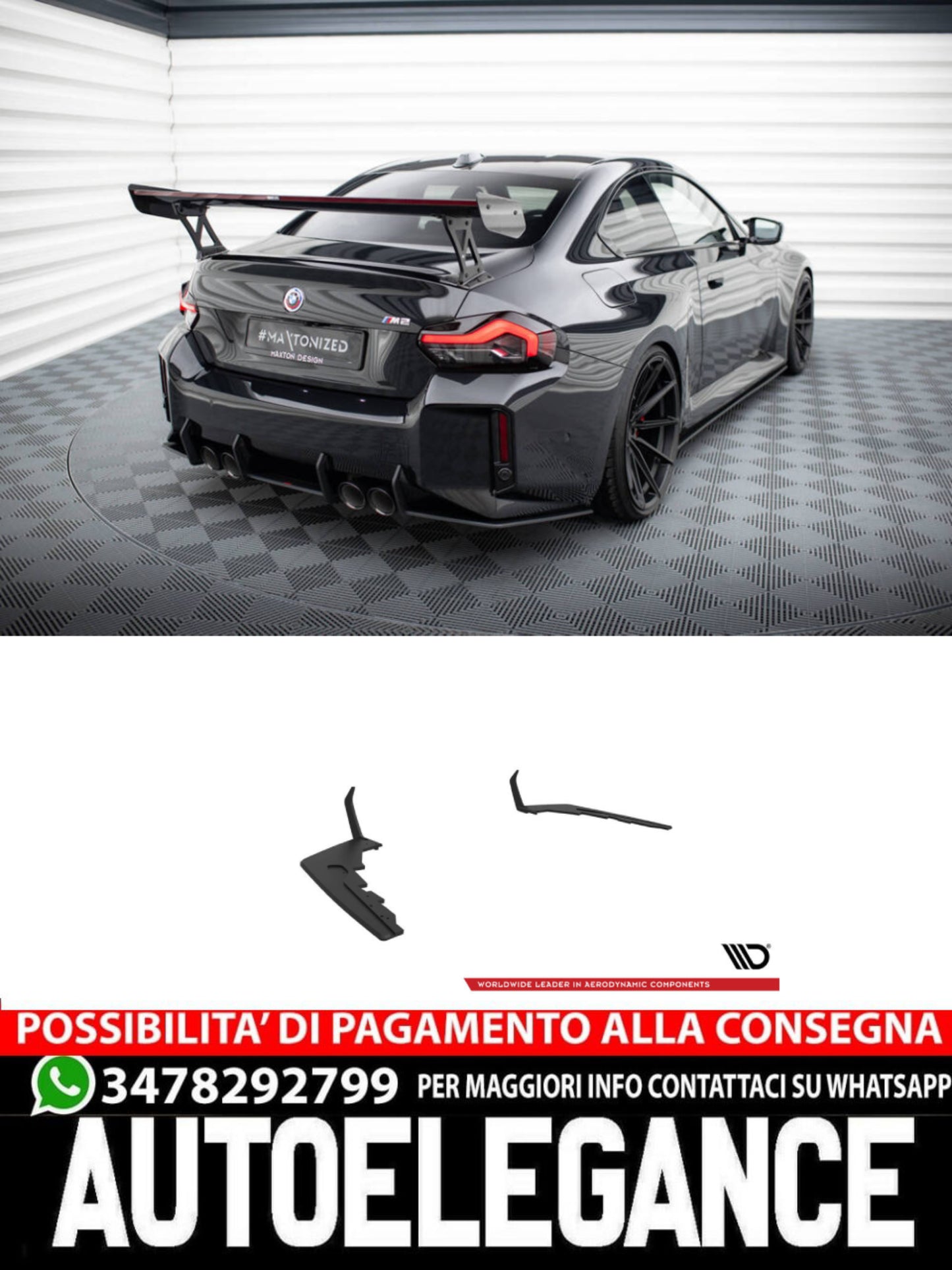 STREET PRO SPLITTER LATERALI POSTERIORI adatto per V.1 BMW M2 G87  (2023 - )