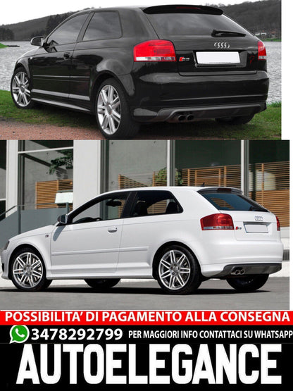 SOTTOPARAURTI POSTERIORE ADATTO PER AUDI A3 8P 3 PORTE S3 STILE ( 2003-2008 )