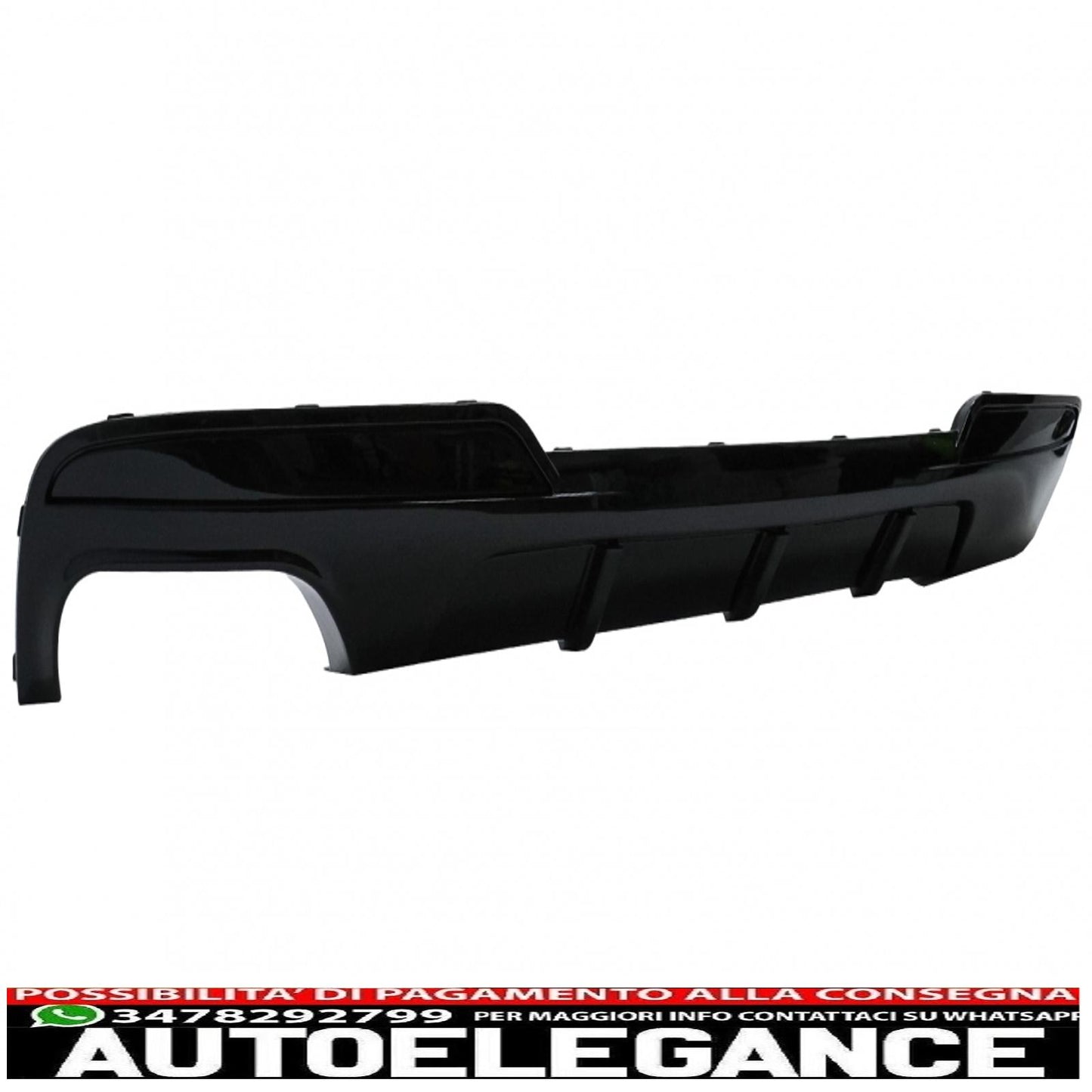 Diffusore d'aria sinistro a doppia uscita adatto per bmw serie 5 f10 f11 berlina touring (2011-2017) m-performance design nero pianoforte