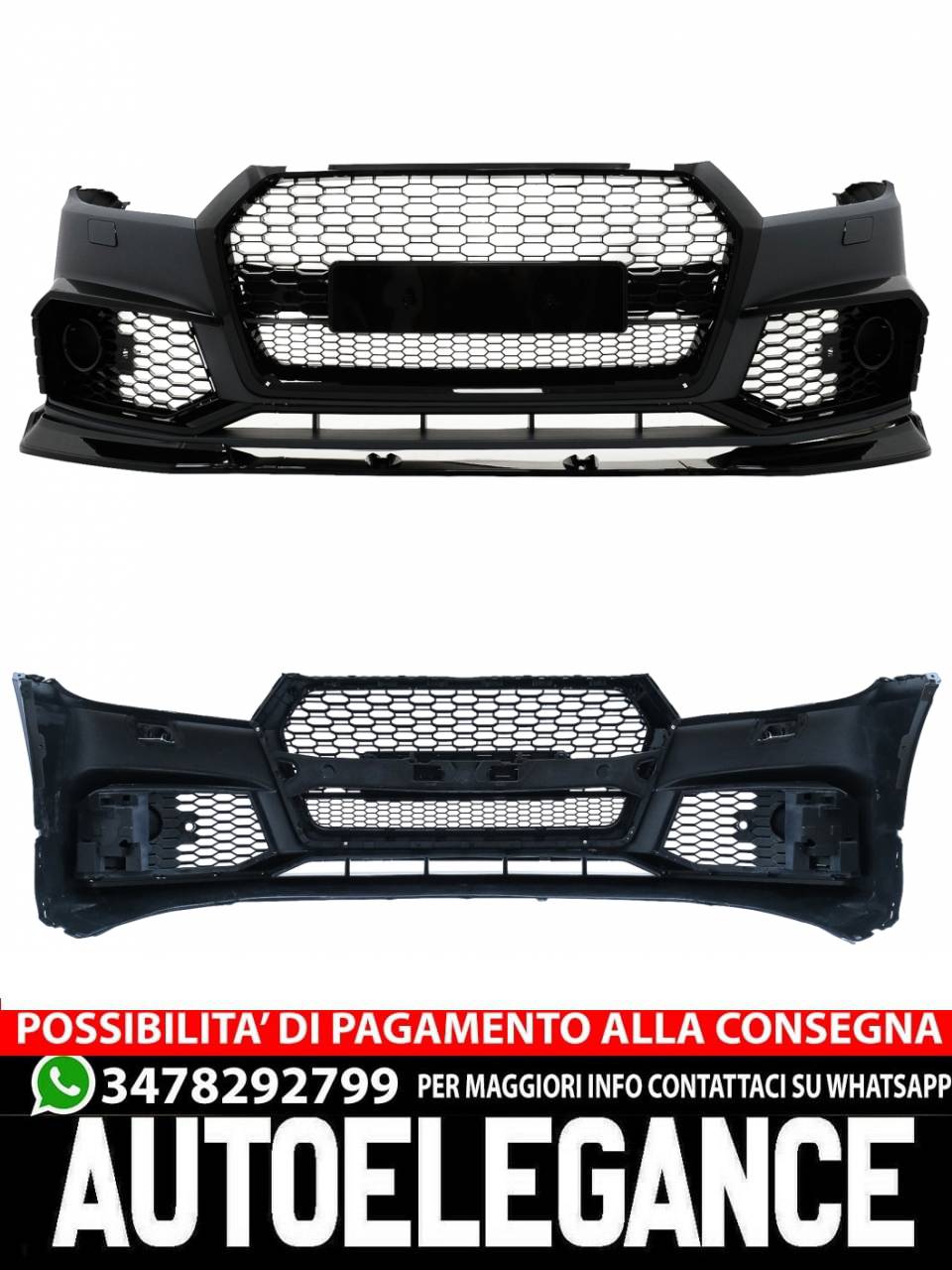 Paraurti anteriore adatto per Audi Q5 SUV FY S-Line (2017-2020) RS Design