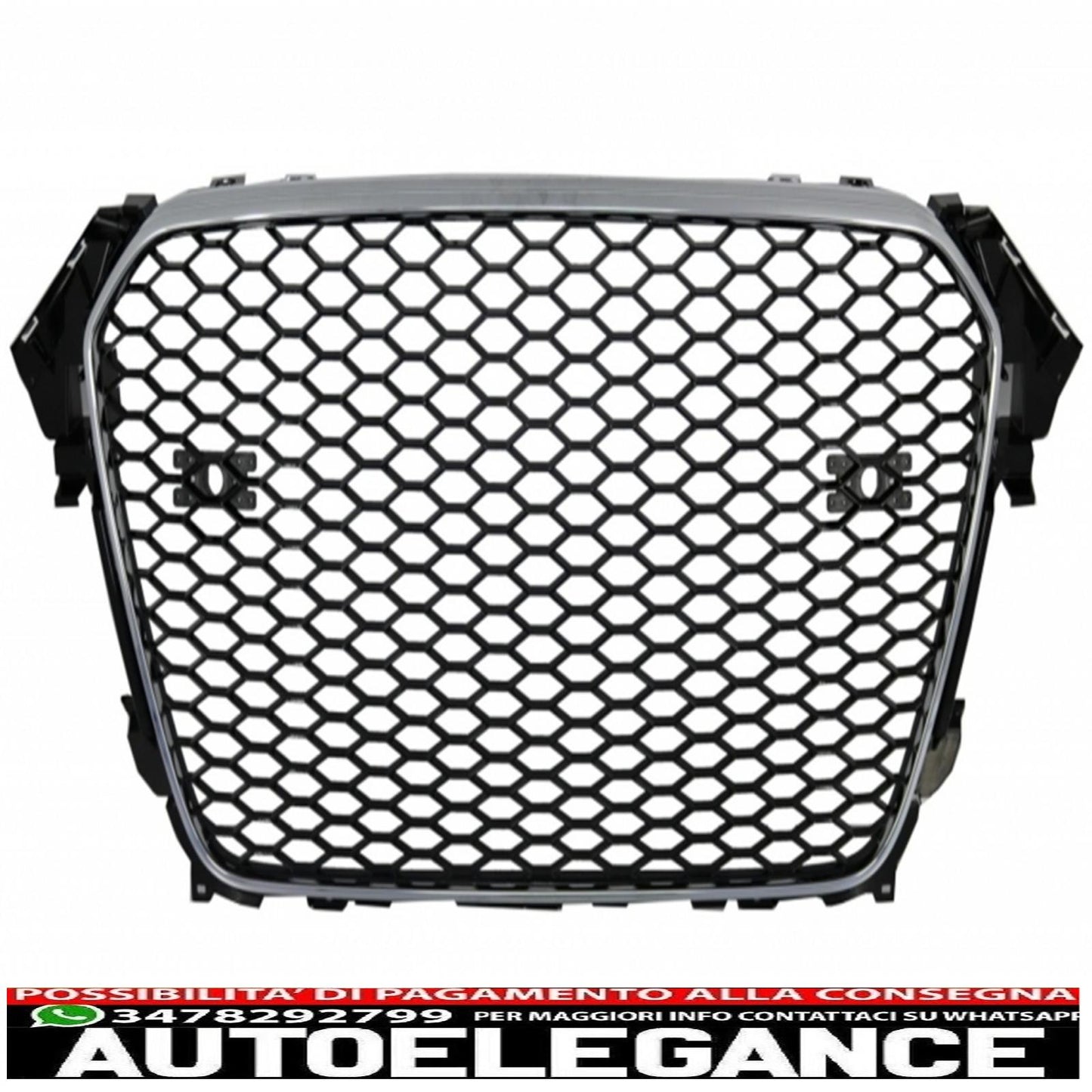 griglia anteriore senza badge con diffusore paraurti e terminali di scarico design RS4 adatto per audi a4 b8 limousine avant facelift (2012-2015)