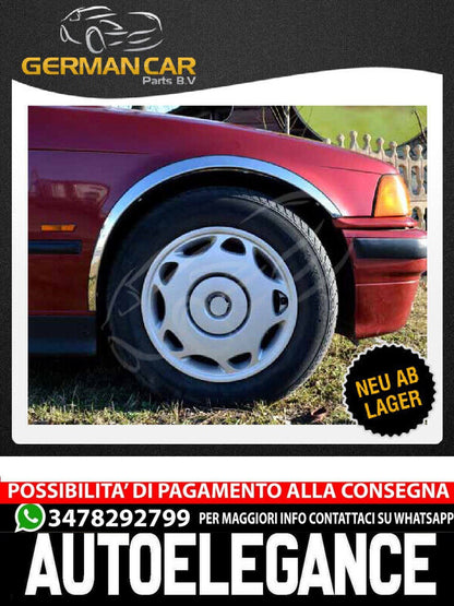 STAINLESS STEEL CHROME wheel arch protection tread BMW E36 3 Series Compact 