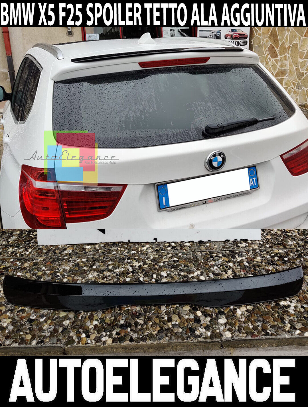 BMW X3 F25 2010-2017 SPOILER POSTERIORE TETTO SPORTIVO ALA AGGIUNTIVA ABS ..- 00 AUTOELEGANCERICAMBI