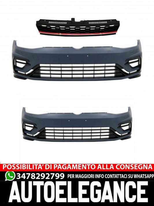 Front bumper with center grille suitable for VW Golf 7.5 (2017-2020)