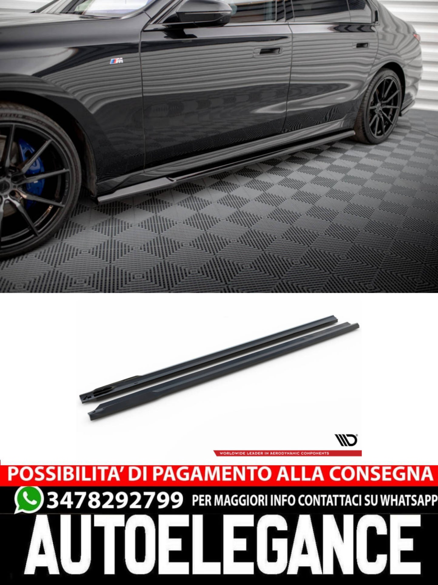 MINIGONNE LATERALI adatto per BMW 7 M-PACK G70  (2022 - )