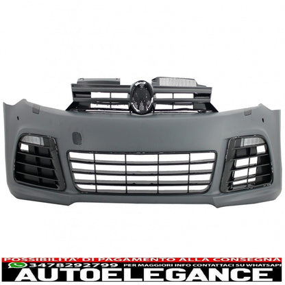 paraurti anteriore con fari led luci di svolta scorrevoli cromati adatto per vw golf vi 6 mk6 (2008-2013) r20 design con pdc