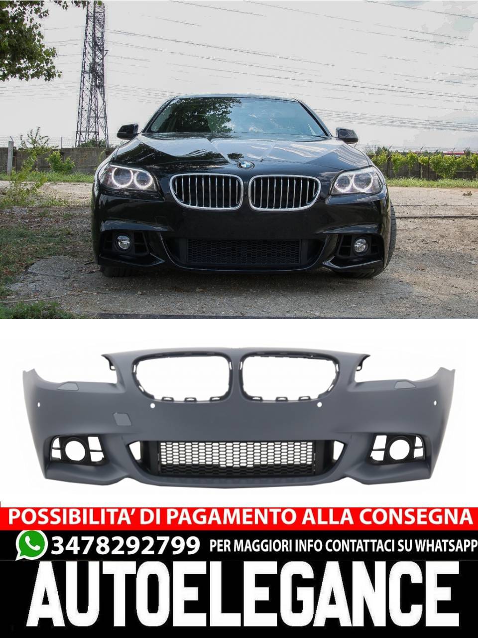 Paraurti anteriore BMW Serie 5 F10 F11 LCI (dal 2015 in poi) M-Technik Design