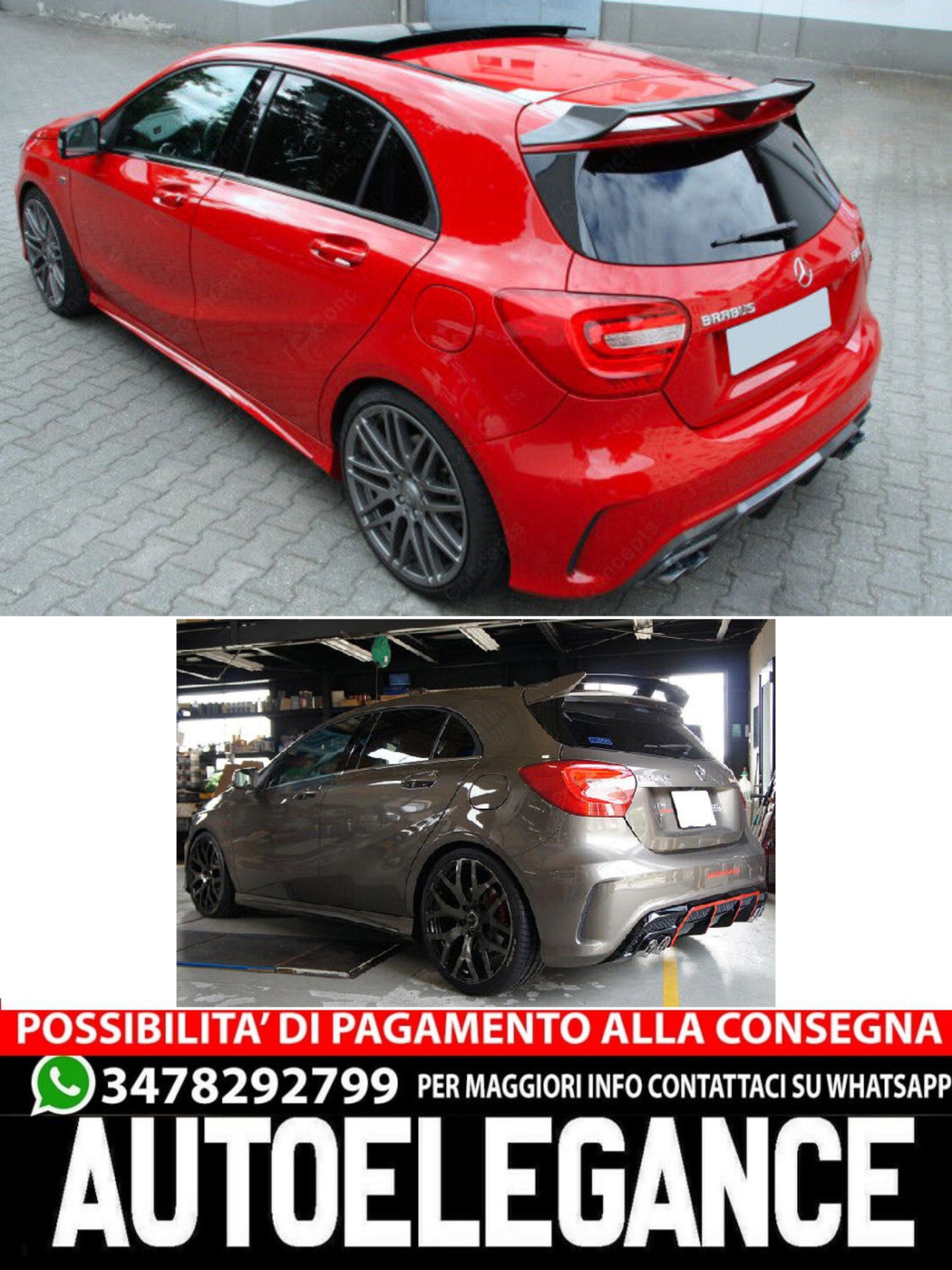 SPOILER COMPATIBILE PER MERCEDES CLASSE A W176