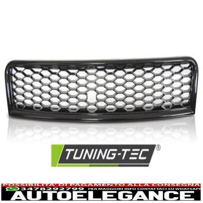 Gloss black sports grille for audi a4 (b6) sport 10.00-10.04