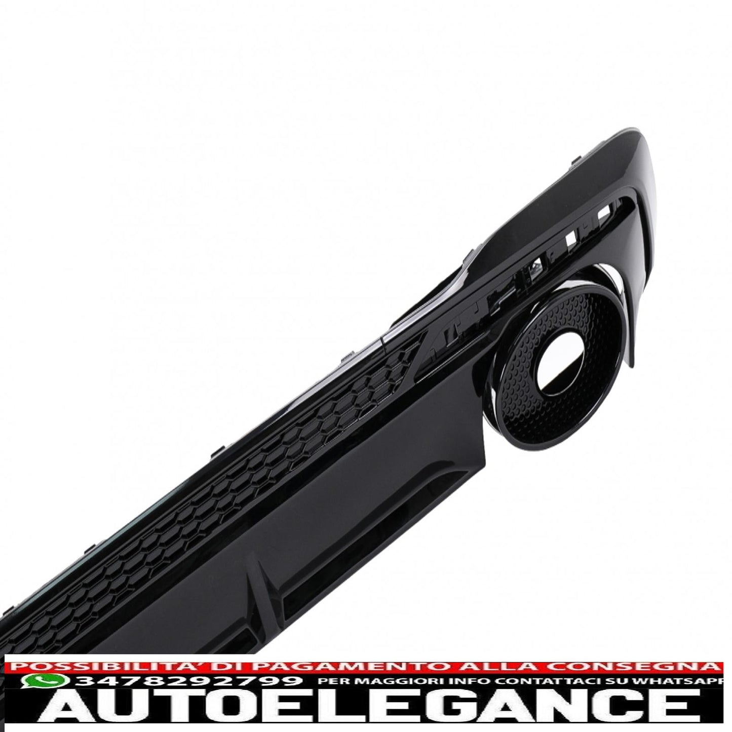 Diffusore mantovana paraurti posteriore adatto per audi a4 b9 8w facelift (2020-) solo s-line rs design
