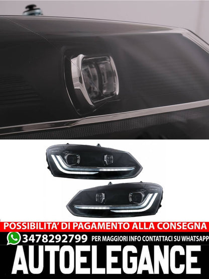 Fari a LED adatti per VW Polo Mk5 6R 6C (2010-2017) Luce di svolta sequenziale