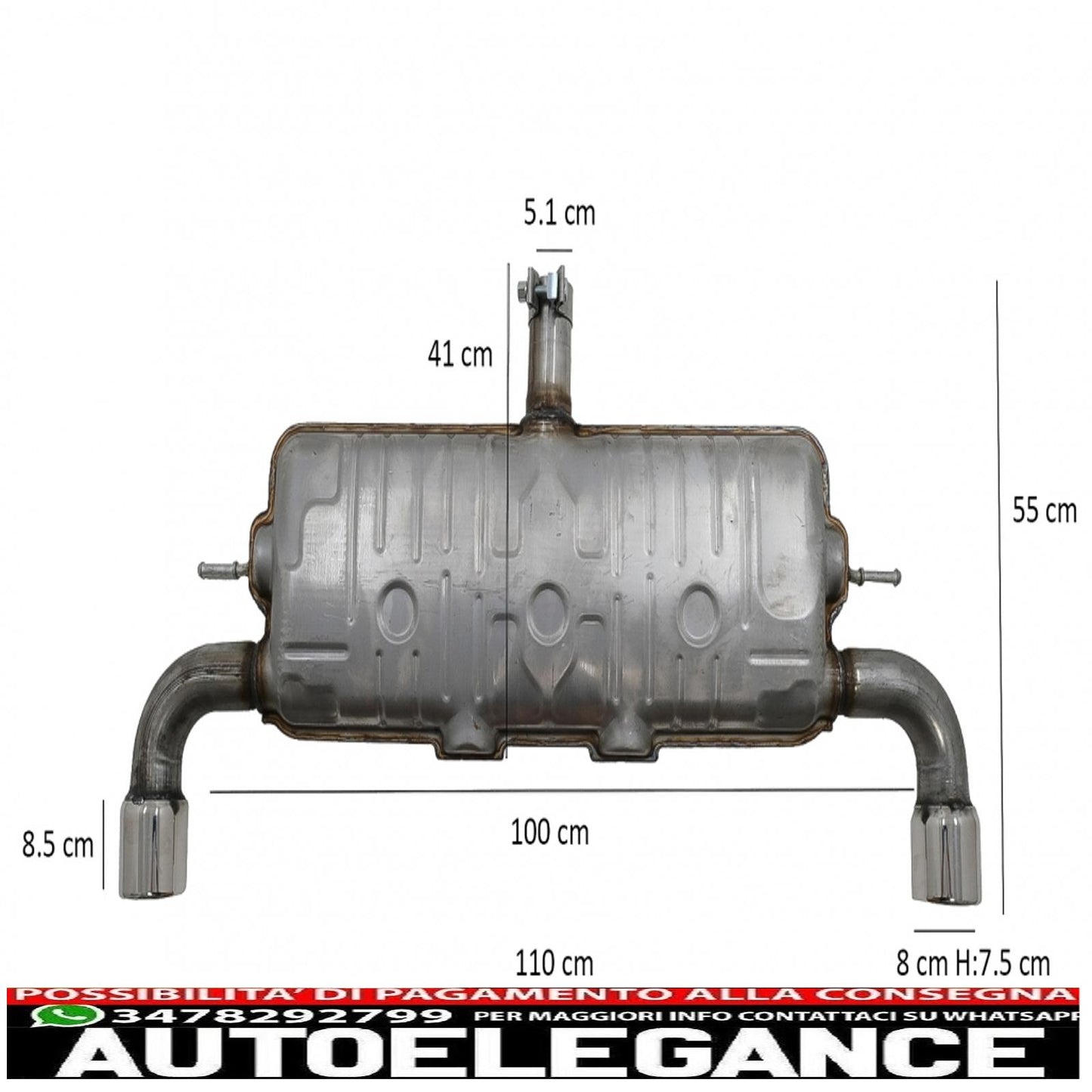 complete exhaust system suitable for vw golf 7 vii (2013-up) gti design