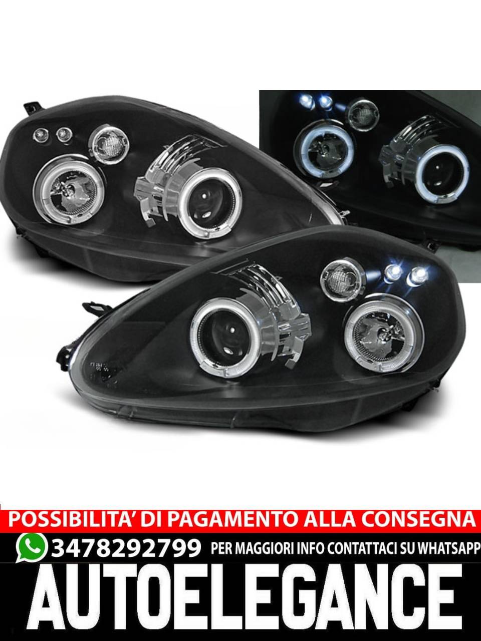 FIAT GRANDE PUNTO 09.05-08 ANGEL EYES BLACK